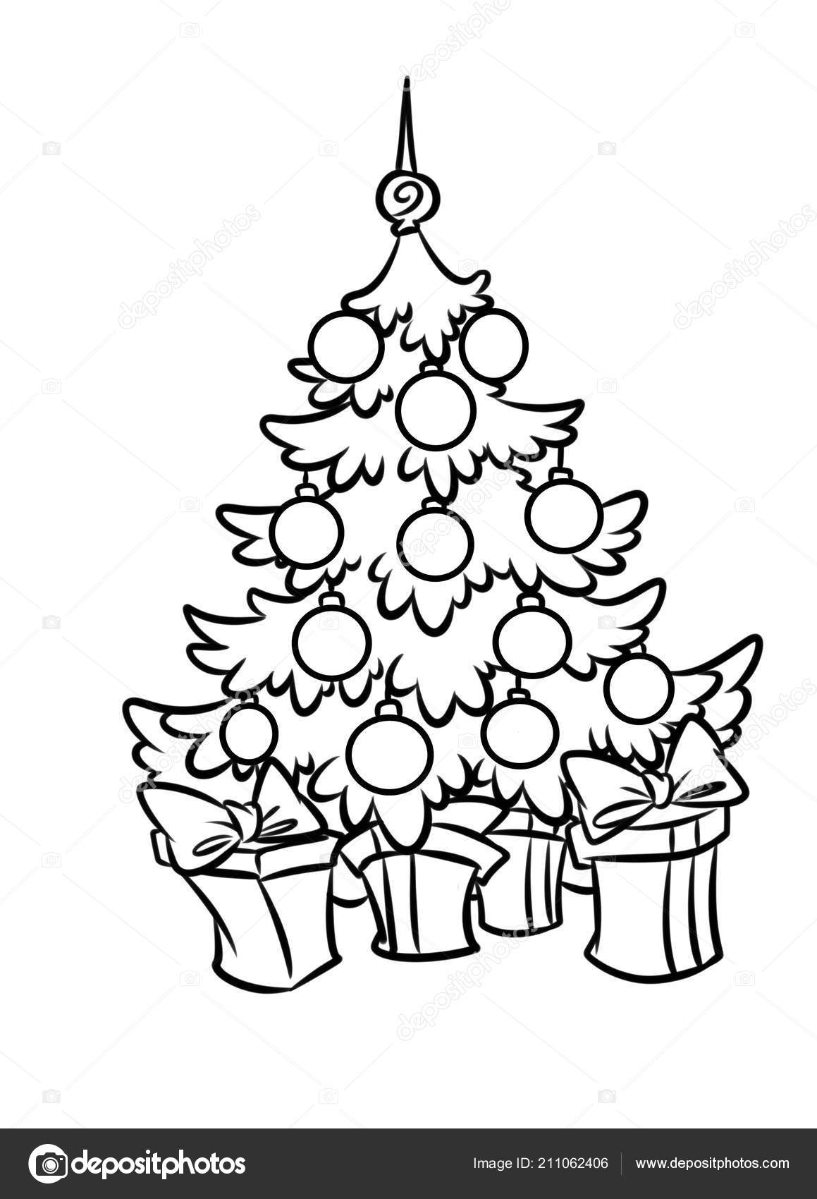 Christmas Beautiful Christmas Tree Holiday Gifts Cartoon Illustration Isolated Image Stock Photo by ©Efengai 211062406 Christmas Beautiful Christmas Tree Holiday Gifts Cartoon Illustration Isolated Image Stock Photo by ©Efengai 211062406