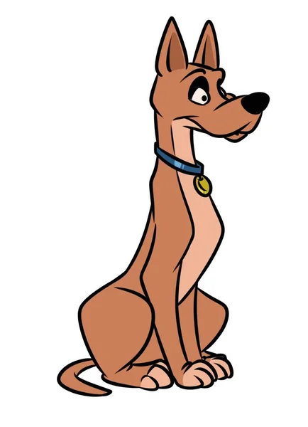 Gran Perro Guardián Personaje Animal Ilustración Dibujos Animados Imagen Aislada — Foto de Stock