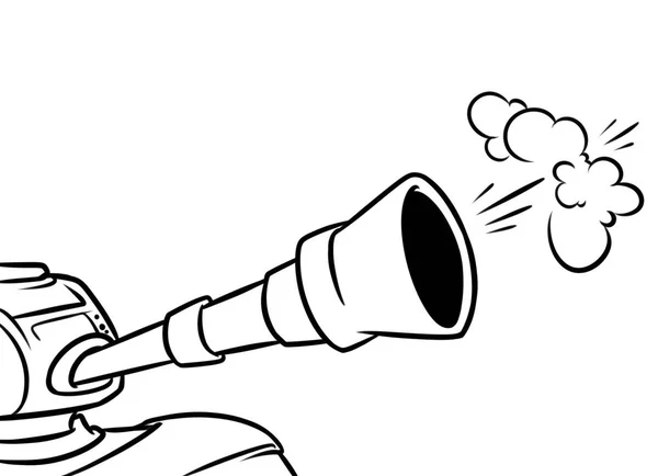 ショット バレル槽漫画イラスト分離イメージ ページを着色 — ストック写真
