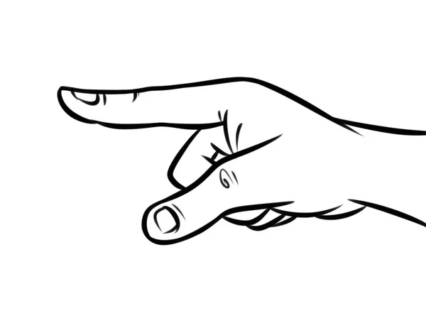 Gesture Hand Pointer Cartoon Illustration Isolated Image Contour — Stock Photo, Image