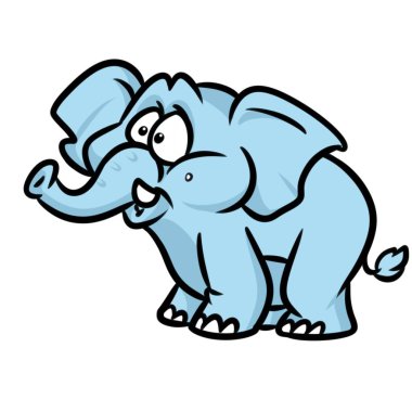 Fil illüstrasyon izole görüntü hayvan karakter karikatür