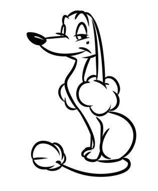 Güzel kaniş köpek çizgi film görüntü illüstrasyon izole