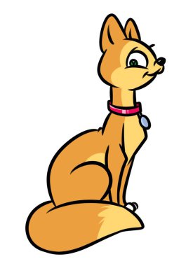 Yavru kedi Karikatür hayvan karakter izole görüntü illüstrasyon