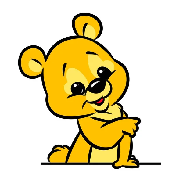 Veselá Medvěd Kreslený Obrázek — Stock fotografie