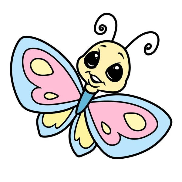 Butterfly Insect Character Cartoon Illustration Isolated Image — Stock Photo, Image