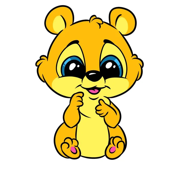 Little Baby Animal Big Eyes Cartoon — Stock Photo, Image