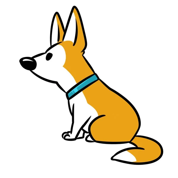 犬漫画イラスト分離イメージ動物キャラクター ペット — ストック写真