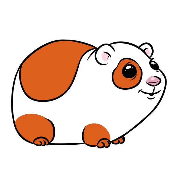 Meerschweinchen Tier Charakter Cartoon Illustration Isoliertes Bild — Stockfoto