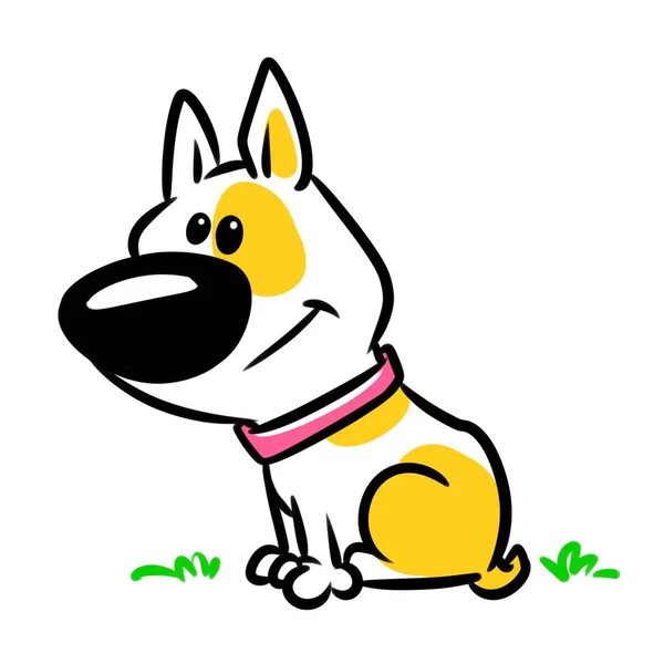 Hund Lustig Tier Minimalismus Charakter Cartoon Illustration Isoliert Bild — Stockfoto