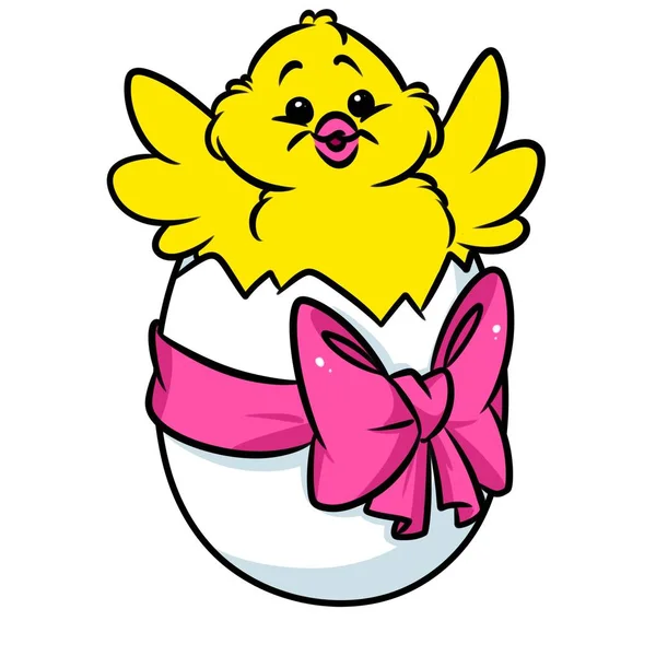 Egg birthday chicken  cartoon illustration isolated image