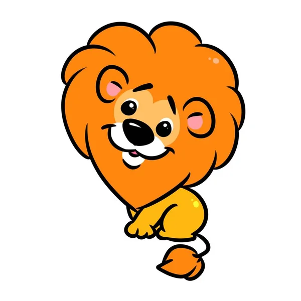 Little Lion Cartoon Illustration Stock Picture