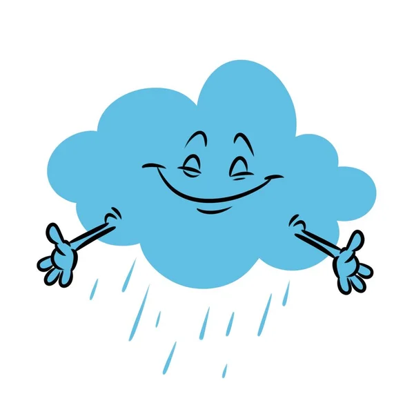 Cloud rain weather minimalism element cartoon illustration isolated image