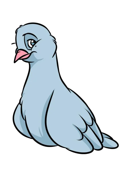 Dove Bird Animal Character Cartoon Illustration Isolated Image — Stock Photo, Image