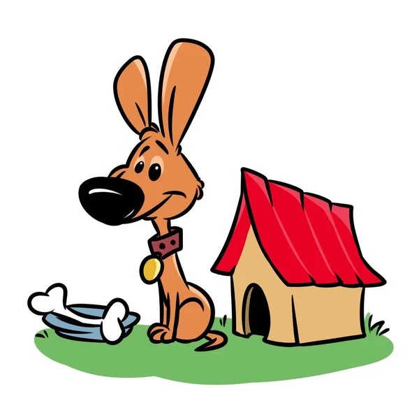 Hond Cartoon Stand Afbeelding Afbeelding Dierlijke Karakter Huisdier — Stockfoto