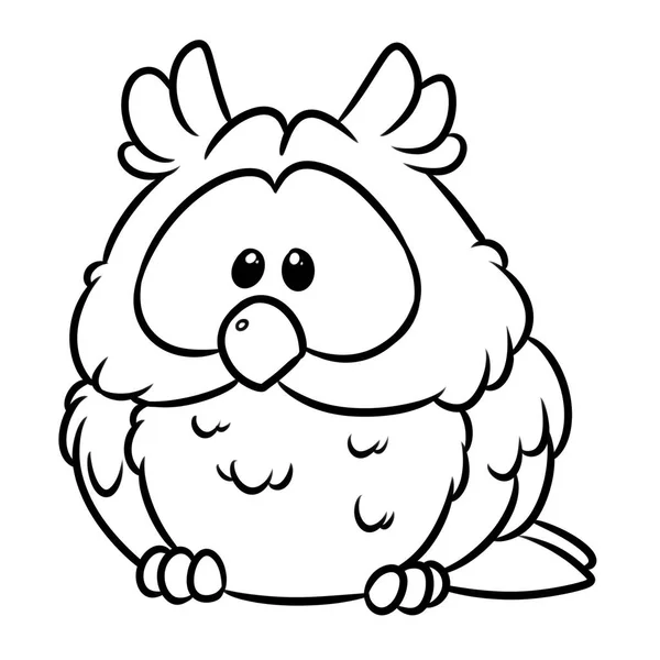 Búho Pájaro Personaje Animal Ilustración Ilustración Imagen Aislada Para Colorear —  Fotos de Stock