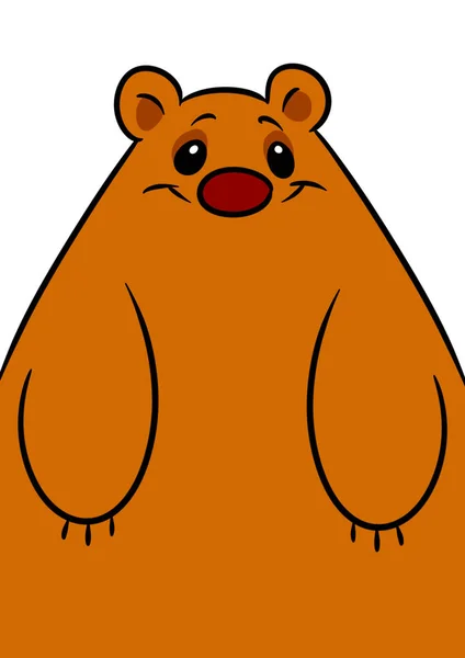 Bear Minimalism Animal Character Cartoon Illustration — Stock Photo, Image