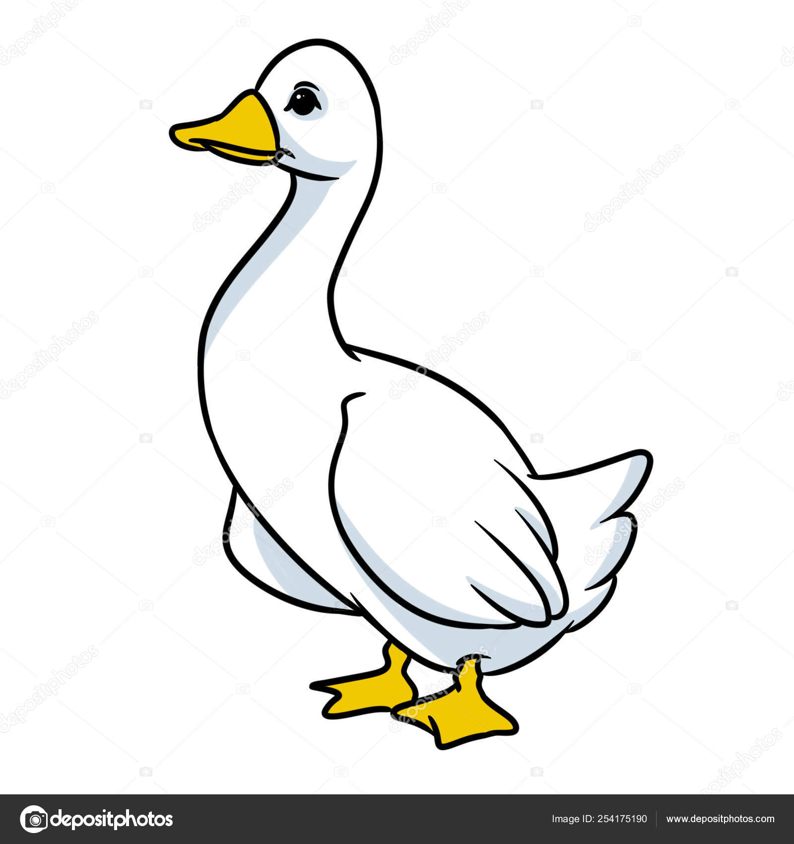 White Goose Bird Cartoon Illustration Isolated Image Animal Character Stock Photo by ©Efengai 254175190 White Goose Bird Cartoon Illustration Isolated Image Animal Character Stock Photo by ©Efengai 254175190