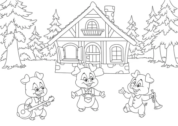 Fairy Tale Three Little Pigs Forest Nature House Background Cartoon Stock Photo By C Efengai Fairy Tale Three Little Pigs Forest Nature House Background Cartoon Stock Photo By C Efengai