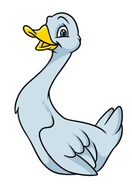 Hayvan illüstrasyon izole karakter karikatür resim ördek 