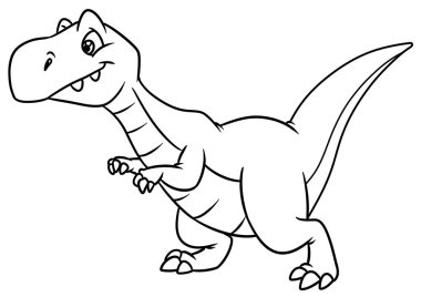 dinozor görüntü hayvan illüstrasyon izole karakter karikatür sayfa boyama
