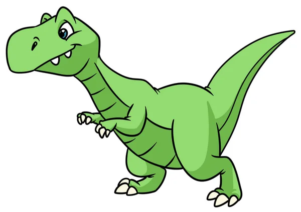 Dinosaurier Raubtier Tier Charakter Cartoon Illustration Isoliertes Bild — Stockfoto