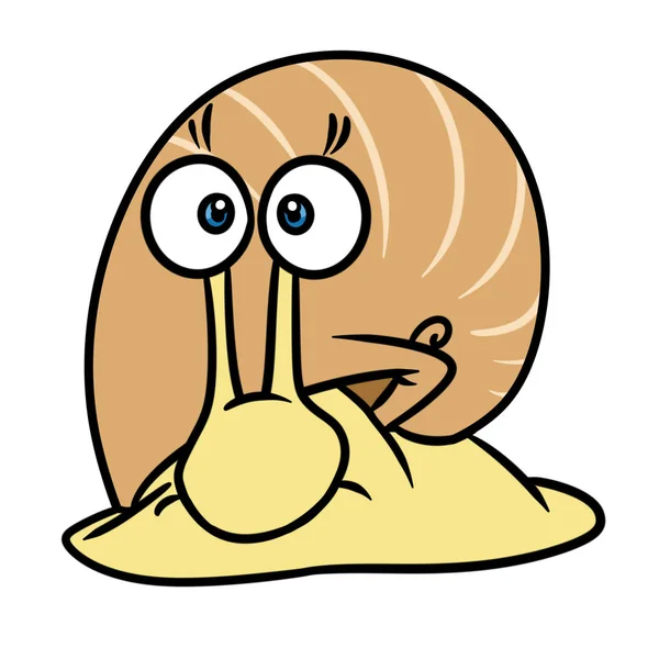 Escargot Yeux Animal Personnage Dessin Animé Illustration Isolé Image — Photo