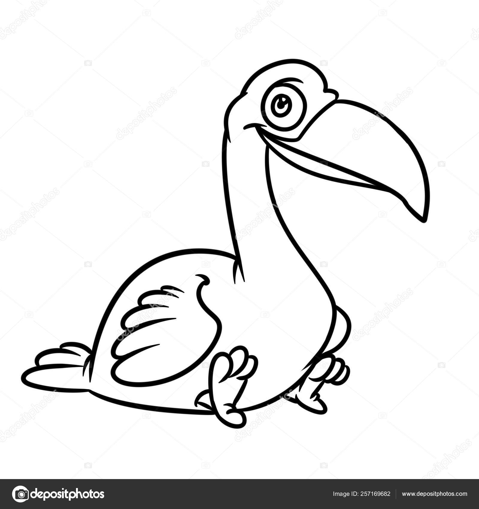 Dodo Bird Animal Character Cartoon Illustration Isolated Image Sitting  Smile Stock Photo by ©Efengai 257169682