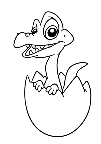 Petit Crocodile Oeuf Anniversaire Animal Personnage Dessin Animé Illustration Isolé — Photo