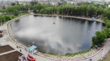 4 k güzel hava manzara şehir parkı açık zümrüt Gölü