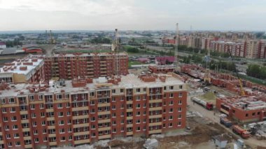 4 k ev inşaat havadan görünümü.