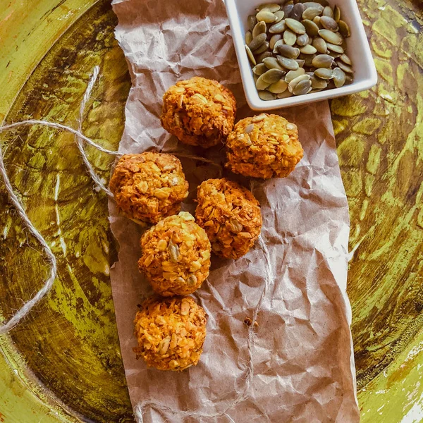 Carrot candy. Vegan food. Healthy diet. Useful sweets close-up