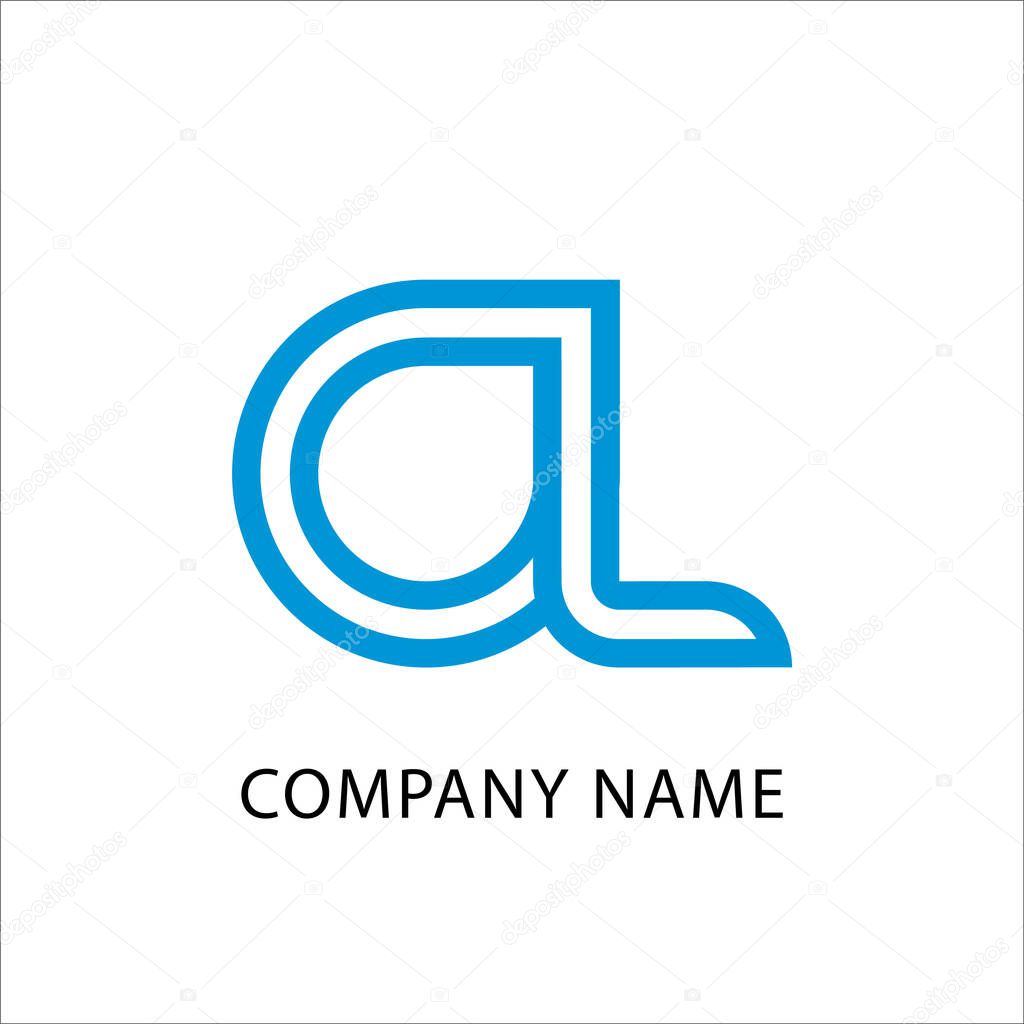 AL logo, letter A with L logo concept design on modern style, company or startup logo concept