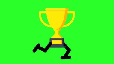 Animasyon Kupa Koşu Zafer, Motivasyon ve Başarı Sembolize