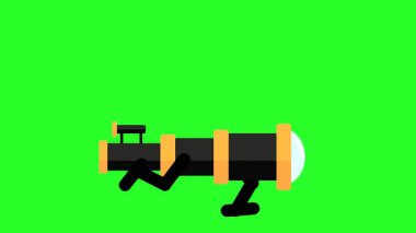 Keşif İçin Çalışan Animasyon Teleskop Karakteri