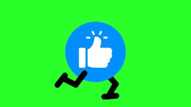 Sosyal Medya Konsepti İçin Çalışan Animasyon Başparmakları Sembolü