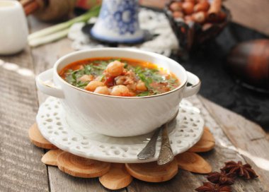 Nohut çorbası, Fas çorba harira et nohut ile