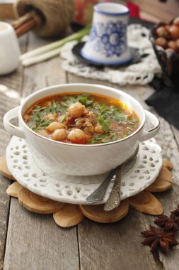 Nohut çorbası, Fas çorba harira et nohut ile