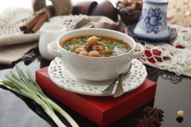 Nohut çorbası, Fas çorba harira et nohut ile