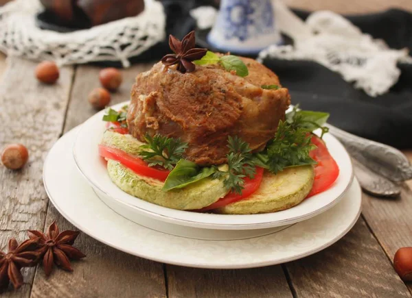 Ternera Estofada Con Verduras — Foto de Stock