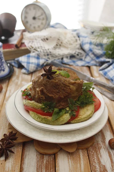 Ternera Estofada Con Verduras — Foto de Stock