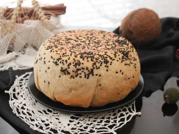 Σπιτικό Ψωμί Σουσάμι — Φωτογραφία Αρχείου