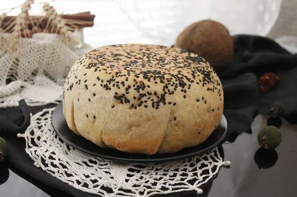 Σπιτικό Ψωμί Σουσάμι — Φωτογραφία Αρχείου
