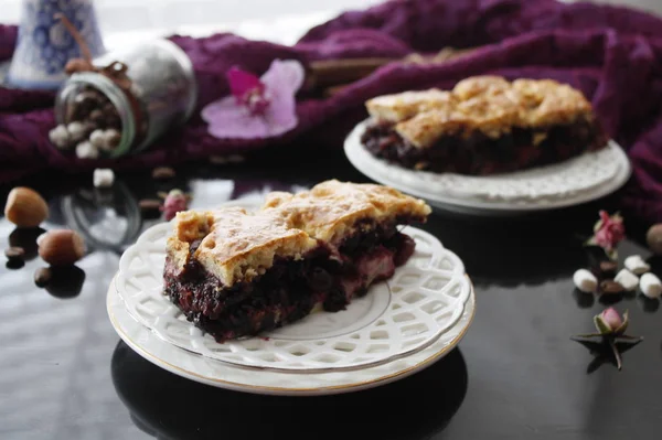 Tarte Aux Baies Mélangée Maison — Photo