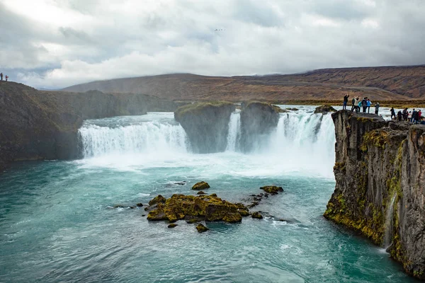 Isländischer Wasserfall Isländischer Naturlandschaft Berühmte Sehenswürdigkeiten Und Attraktionen Der Isländischen — Stockfoto