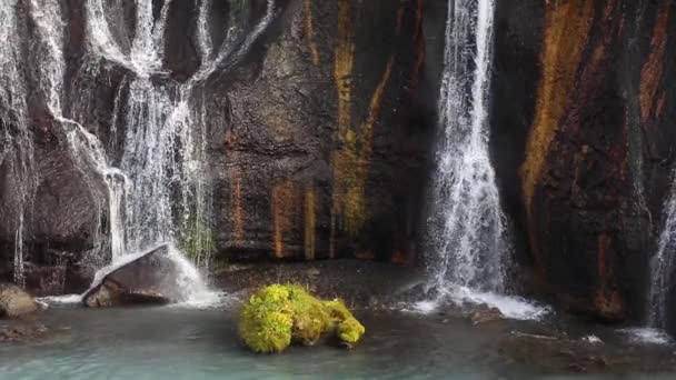 Cachoeira Montanhas Câmera Lenta Bobina Alta Velocidade Lento Movimento Dolly — Vídeo de Stock