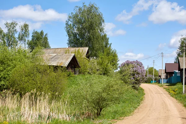 stock image Russia. View of the village. Summer rural landscape with houses