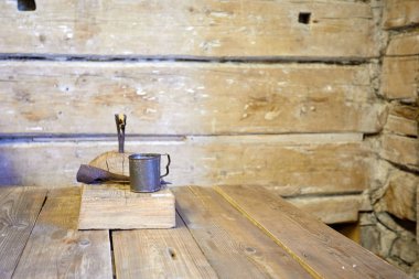 Rusya, çalışma kampı. İç görünüm eski bir hapishane. Kelepçe ve mahkumların aygıtları