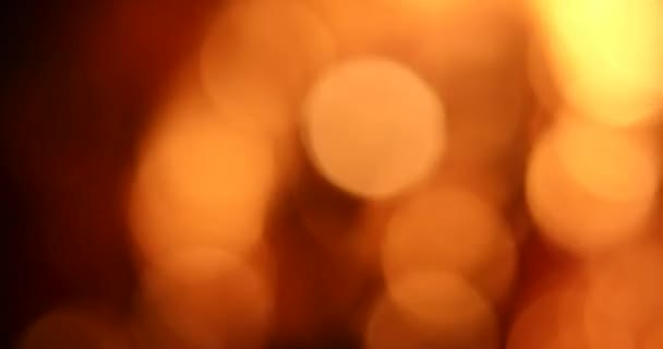 Vuur Bokeh Met Felle Rode Oranje Cirkels Mooie Vuur Achtergrond — Stockvideo