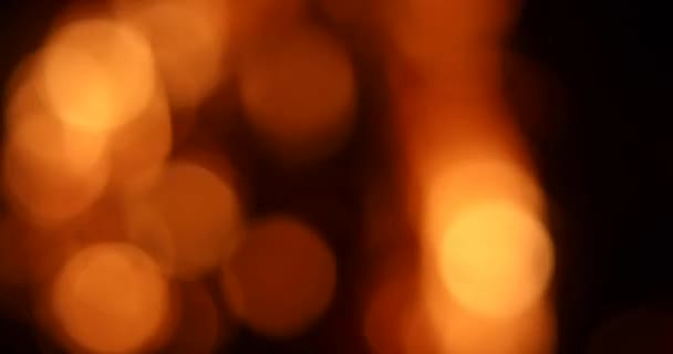 火散景与明亮的红色和橙色圆圈 美丽的火背景 — 图库视频影像