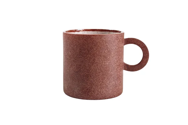Brown Ceramic Mug Isolated White Background — Stock Photo, Image